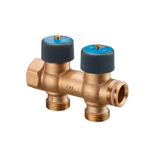 Коллектор на 2 контура "Multidis R" 3/4"х3/4" Oventrop регулируемый