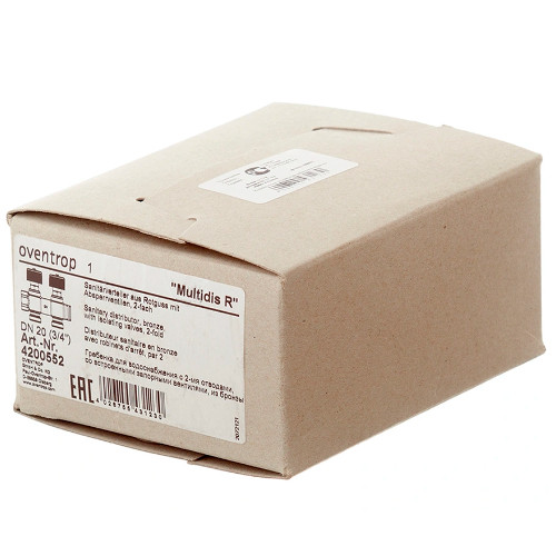 Коллектор на 2 контура "Multidis R" 3/4"х3/4" Oventrop регулируемый