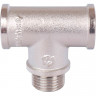 Тройник никелированный Stout 1/2" ВР-НР-ВР