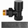 Клапан запорно-балансировочный угловой Design 1/2" Stout черный