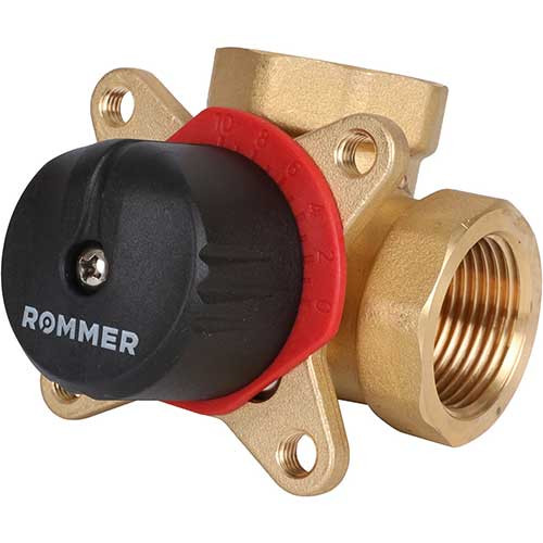 Клапан смесительный трехходовой 1" KVs 10 м3/ч Rommer