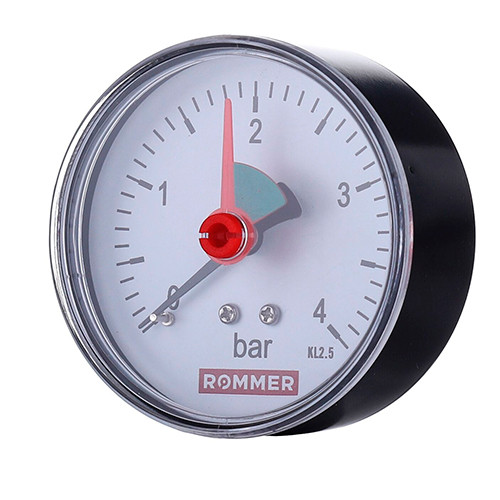 Манометр Rommer 1/4" аксиальный 63 мм 0-4 бар
