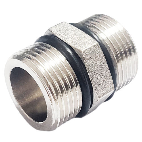 Ниппель никелированный Tim 3/4" НР-НР с уплотнительным кольцом