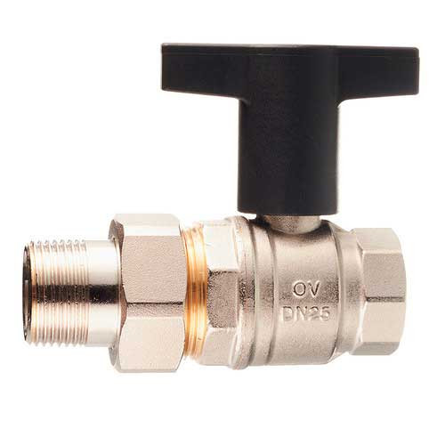 Кран шаровой Oventrop Optibal 1" НВ американка с пластмассовым маховиком