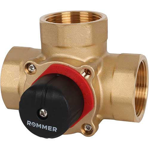 Клапан смесительный трехходовой 1 1/2" KVs 25 м3/ч Rommer
