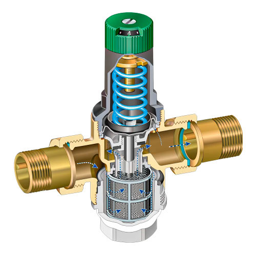 Редуктор давления Zeissler Нр/Нр ф3/4" мембранный на холодную воду