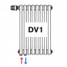 Вертикальный радиатор Rifar Tubog DV1 3180/8 нижнее подключение Титан