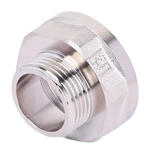 Переходник никелированный Zeissler 1 1/2" ВР х 1/2" НР под ключ