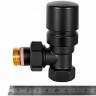 Клапан термостатический угловой Design 1/2" Stout черный