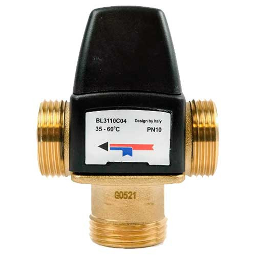 Термостатический смесительный клапан НР 1/2" KV 1.6 м3/ч Zessler