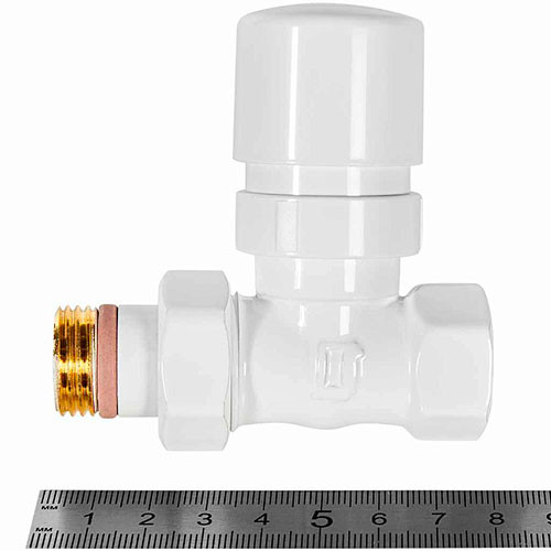Клапан термостатический прямой Design 1/2" Stout белый