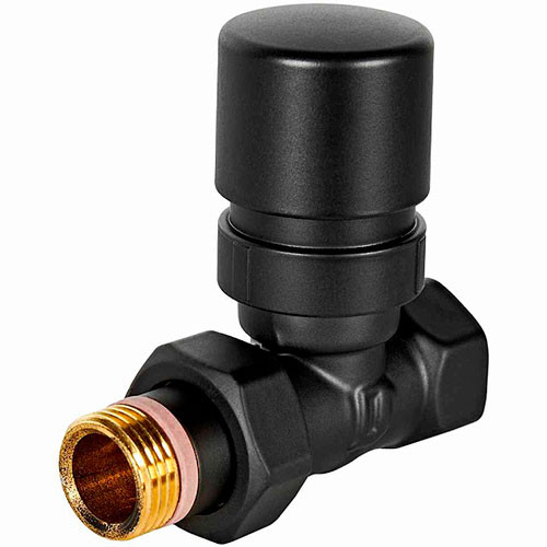 Клапан термостатический прямой Design 1/2" Stout черный