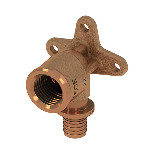 Уголок с настенным креплением Tece 25хRp3/4" бронза