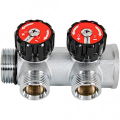 Коллектор на 2 контура Rommer 1"х3/4" евроконус