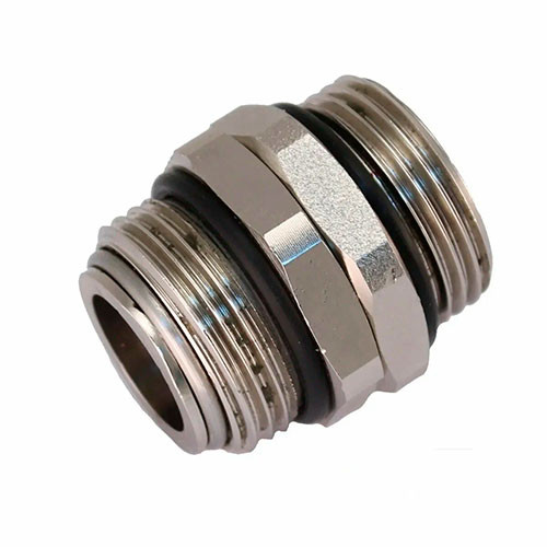 Ниппель сдвоенный никелированный Zeissler 1" НР-НР