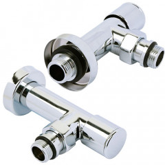 Вентиль угловой Tim 1/2" НР х 1/2" НР хром для полотенцесушителя