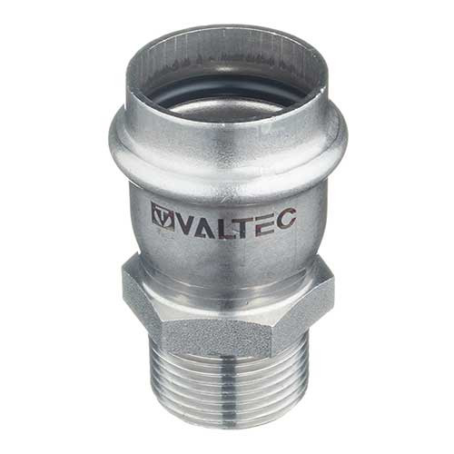 Пресс-муфта НР ф28х1" Valtec нержавеющая сталь