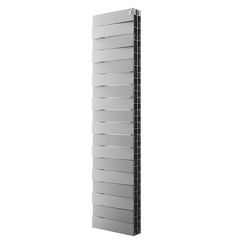 Радиатор вертикальный PianoForte Tower 300/18 секций Silver Satin Royal Thermo