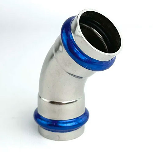 Пресс-угольник Zeissler ф35х45° ВПр-ВПр из нержавеющей стали