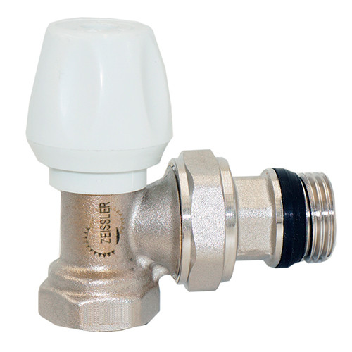 Клапан ручной регулирующий угловой 1/2" ВР/НР Zeissler
