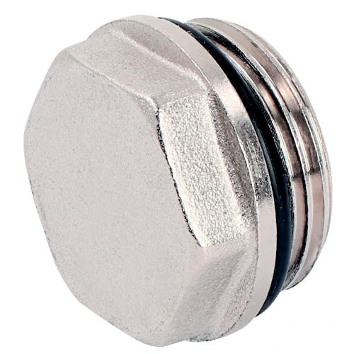 Заглушка никелированная Tim 3/4" НР с уплотнительным кольцом