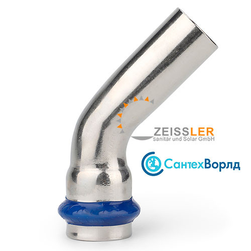 Пресс-угольник Zeissler ф22ах22/45° ВПр-НПр из нержавеющей стали