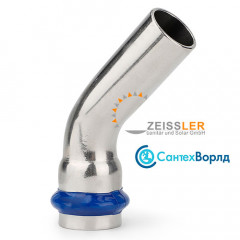 Пресс-угольник Zeissler ф28ах28/45° ВПр-НПр из нержавеющей стали
