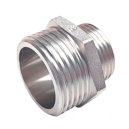 Ниппель переходной никелированный Zeissler 1 1/2" НР х 1/2" НР