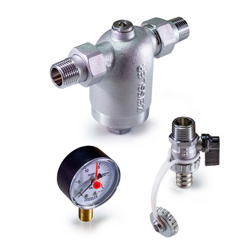 Фильтр самопромывной с манометром ф1/2" Zeissler