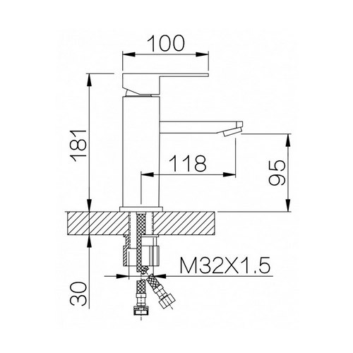 Смеситель для умывальника HN10028-C Hansen