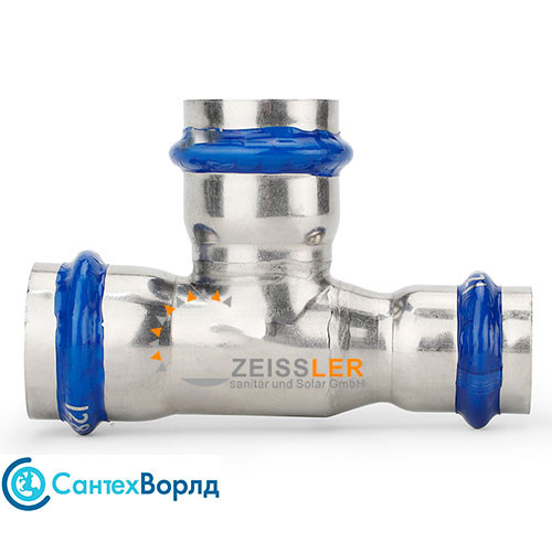Пресс-тройник Zeissler ф28х22х22 ВПр из нержавеющей стали